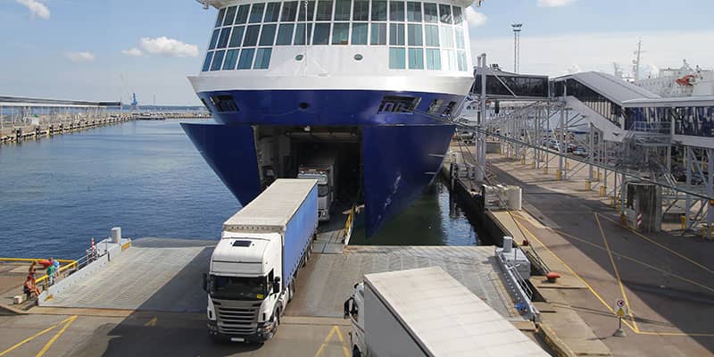 Unloading ferry